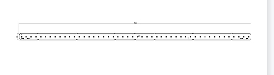 PCB-Modul 50 W lineare Lichtleisten 560 mm Zhaga-Anschlüsse 120/230 V